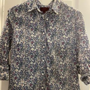 J Crew Liberty of London floral button down blouse. Size 4